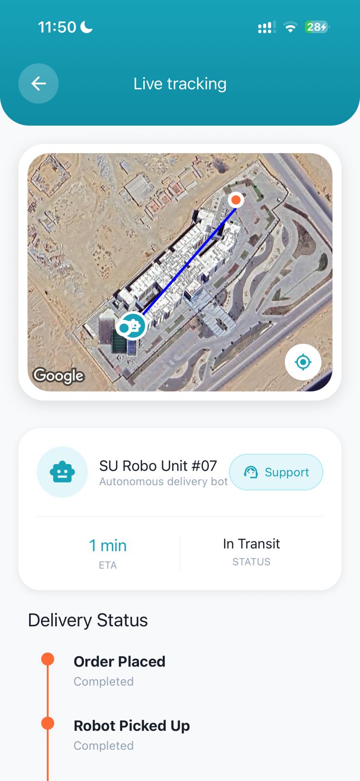 SU Robo live tracking map